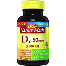 Nature Made Vitamin D3 2000 Iu Tablets 400 Ct Character Designed Vitamin D3 Preserving Balanced Amounts Of Vita Nature Made Vitamins Vitamins Supplements