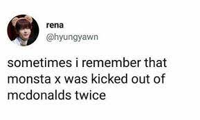 11 hilarious responses from monsta x kihyun's adorable q&a on twitter. Pin By Thatonepotato On Monbebe Monsta X Monsta X Funny Funny Kpop Memes