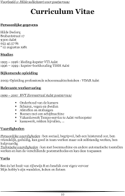 Sollicitatiebrief En Curriculum Vitae Pdf Free Download