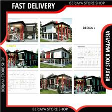 Biasanya daerah yang memiliki rumah adat berbentuk rumah panggung berada di wilayah hewan buas. Pelan Rumah Lengkap Pelan Rumah Dan 3d Perspektif View Rumah Kampung Bertiang Tinggi Plan Lengkap Siap Untuk Bina Shopee Malaysia