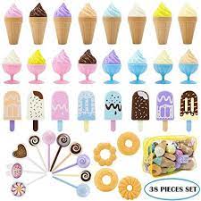 Tepsmigo Plastic Ice Cream Play Food 38 Pcs Colored Pret Https Www Amazon Com Dp B07grq5f58 Ref Cm Sw R P Gifts For Kids Girls Kitchen Set Toys For Girls