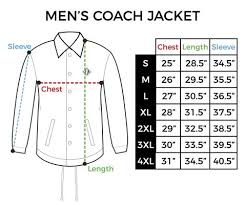Size Chart Mens Coach Jacket Inkaddict