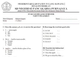 Soal ipa kelas 1 sd bab 1 anggota tubuh dan kegunaannya dan kunci jawaban. Contoh Soal Menjodohkan Bahasa Indonesia Sd Contoh Soal Terbaru