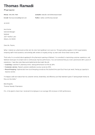 Pharmacist Cover Letter Examples Ready To Use Templates
