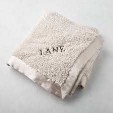 Grey Baby Blanket With Satin Trim Reviews Crate Kids