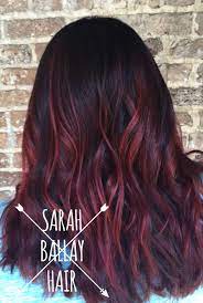 Fantasy Ombre Dark Neutral Brown Melting Into Bright Red Dark Hair Color Melt Hair Color Melt Embrace Messy Hair