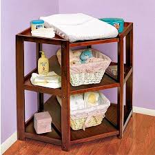 Badger Basket Diaper Corner Baby Changing Table Cherry Includes Pad Walmart Com Corner Changing Tables Baby Changing Table Baby Changing Tables