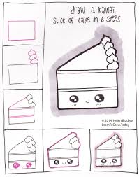 Draw A Kawaii Style Slice Of Cake In 6 Steps Kawaii Drawings Doodle Drawings Cute Doodles Kawaii drawing tutorial, step by step….