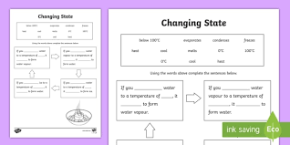 This is a free printable worksheet in pdf format and holds a printable version of the quiz state abbreviations. Changing States Of Matter Ice Water And Steam Worksheet Twinkl