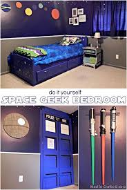 A Super Space Geek Bedroom Mad In Crafts Geek Bedroom Bedroom Diy Star Wars Bedroom