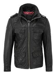 Brad Hero Casual Full Zip Leather Jacket Zipped Leather Jacket Leather Jacket Casual