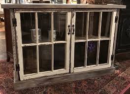A Farm Piece Window Cabinet Made From Old Windows And Reclaimed Wood Old Windows Old Window Projects Repurposed Windows