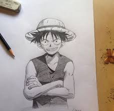 How To Draw Luffy Draw Luffy Di 2020 Sketsa Gambar Manga Animasi