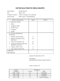 Check spelling or type a new query. Daftar Nilai Praktik Kerja Industri