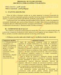 Limba si literatura romana are un statut important in structura examenului de bacalaureat, prin ponderea sa reflectata in prezenta celor doua forme obligatorii de evaluare a performantelor: Programa NouÄƒ Bacalaureat 2020 Limba È™i Literatura RomanÄƒ Edupedu Ro