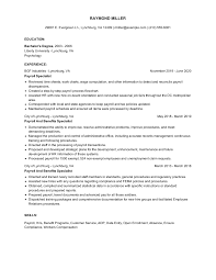 Payroll Specialist Resume Examples And Tips Zippia