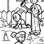 Have fun coloring this family color by number coloring page from characters color by number coloring pages. Coloring Page Family Family Life With Parents And Children