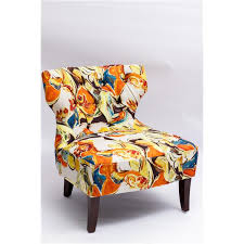 Create an inviting atmosphere with new living room chairs. Flower Pattern Hilton Armless Accent Chair Moripod Stores
