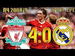 Все турниры кубок чемпионов/лига чемпионов уефа. Liverpul Real Madrid 4 0 Obzor Matcha Hd Liga Chempionov 2008 09 1 8 Torres Raul I Dr Youtube