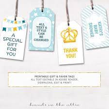 Printable Baby Shower Gift Tags Editable Party Favor Labels Etsy Gift Tag Template Gift Tags Printable Gift Tags