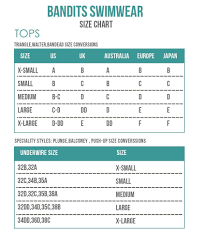 j brand size chart 2019