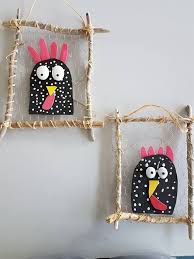 Eulen Mit Rahmen Eulen Mit Rahmen Basteln Ideen Ostern Kunsthandwerk Fur Kinder Basteln Fruhling Ostern