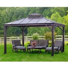 Jackson 12 Ft X 10 Ft Hardtop Gazebo L Gz401pco 2 The Home Depot Patio Gazebo Aluminum Gazebo Pergola Patio