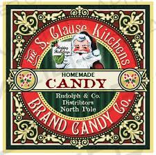 Download this free vector about christmas label collection with main christmas characters, and discover more than 10 million professional graphic resources on freepik. Christmas Candy Label Tag Vintage Santa Claus Kitchens Brand Etsy Scrapbook Images Candy Labels Mason Jar Gift Tags