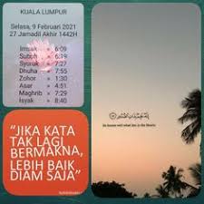 Waktu shalat dhuha paling utama waktu sholat dhuha terbaik yang mustajab agar cepat kaya shalat dhuha atau duha adalah ibadah shalat sunah yang dilakukan oleh orang. Waktu Solat Kuala Lumpur Ø³ØªØ¨Ø¯Ø£ Ø£ÙˆÙ‚Ø§Øª Ø§Ù„ØµÙ„Ø§Ø© Ø§Ù„ÙŠÙˆÙ… Kuala Lumpur Ø¹Ù†Ø¯ 05 52 Ø´Ø±ÙˆÙ‚ Ø§Ù„Ø´Ù…Ø³ ÙˆØªÙ†ØªÙ‡ÙŠ Ø¹Ù†Ø¯ 20 33 ØµÙ„Ø§Ø© Ø§Ù„Ø¹Ø´Ø§Ø¡