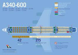 Saa Airbus A340 600 Seatmap Airplane Travel Information