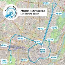 Munchen Grosse Altstadt Radlring Demo Am Samstag Radentscheid Aktion