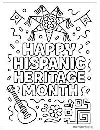 Hispanic Heritage Coloring Pages - Free PDF to Download and Print