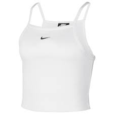 Black And White Tank Top Nike Essential Crop Tank Top Women S White Black In 2020 Tank Tops Outfit White Tank Top Outfit White Crop Top Tank
