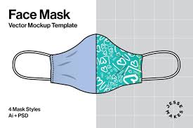 Face Mask Vector Mockup 563695 Products Design Bundles Mask Mockup Face Mask