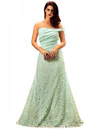 Buy Khwaab Off Shoulder Light Turquoise Floor Length Gown Online At Low Prices In India On Winsant India Fastest O Strapless Dress Formal Gowns Designer Gowns