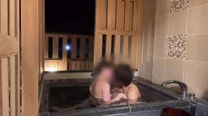 Public bath at a hot spring inn soggy sex,him orgasm with titty fuck and  handjob 
