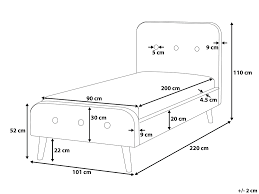 Bett Beige Mit Lattenrost 90x200 Cm Vlad