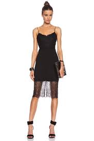 Nicholas Lace Silk Cami Dress In Black