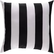 Bring the ease of cleaning and fade resistance into your living room, or take the luxury and decoration outside. Black Awning Stripe Outdoor Square Pillow 20 Striped Outdoor Pillow Black And White Pillows Black And White Decor