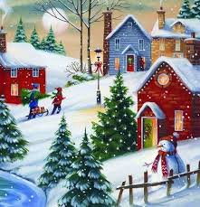 Âm nhạc là một phần không thể thiếu trong các dịp lễ giáng sinh. A Little Christmas Village Christmas Watercolor Christmas Scenes Christmas Illustration