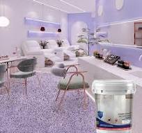 Epoxy Colored Sand Floor Paint â€“ Water-Based Textured Finish, High Gloss  -Resistant for Concrete, Tile & Countertops, Indoor/Outdoor Use