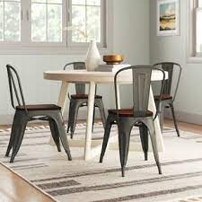 From $151.99 ($76.00 per item) $169.00. White Metal Chair Wood Seat Wayfair