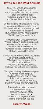 How To Tell The Wild Animals Poem By Carolyn Wells Funny True Quotes True Quotes Animals Wild