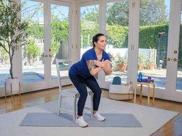 Rear-foot elevated split squat setup, AI generated