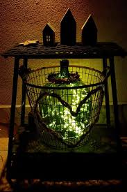 Weidenschirm Und Beleuchtung Karin Urban Naturalstyle Ballonflasche Flaschen Dekoration Beleuchtung