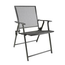 Folding Mesh Patio Chair In Black Bed Bath Beyond In 2020 Patio Chairs Outdoor Lawn Chairs
