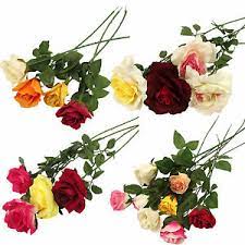 Helpful reviews about fake flower with stem. 48x Assorted Single Artificial Roses Stems Wholesale Bulk Ebay