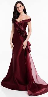 New Elegant Satin Organza Off The Shoulder Neckline Mermaid Mother Of The Bride Dress With Handmade Fl Bride Dress Mother Of The Bride Dresses Mothers Gowns