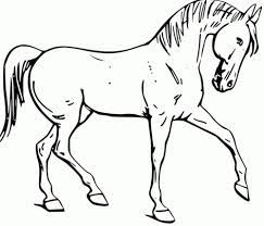 Horse coloring pages for kids animals. Cute Easy Horse Coloring Pages Novocom Top