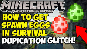 This video shows you how to get all the hidden spawneggs obtainable with just only one command. Minecraft Ps4 Xbox One 100 Legit How To Get Spawn Eggs In Survival Tu46 Glitch Duplication Youtube
